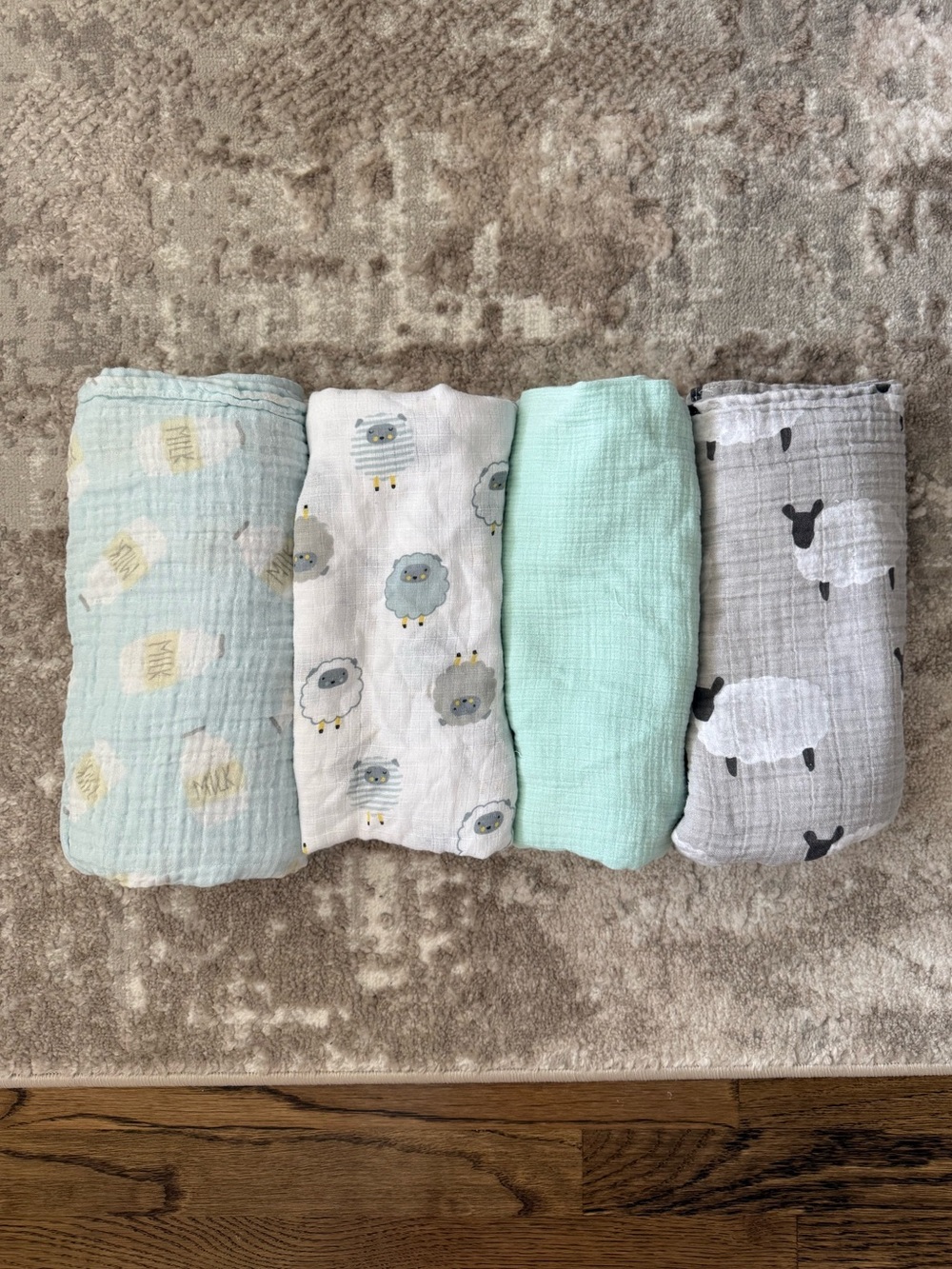 Baby Boy Muslin Swaddle Blanket Bundle